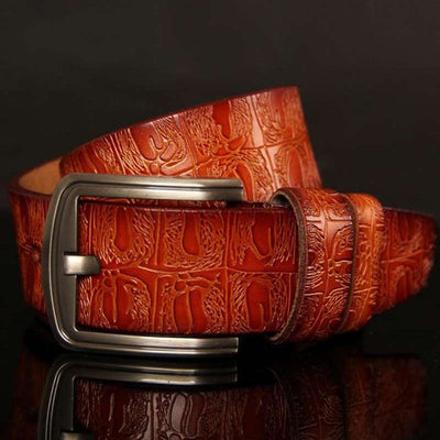 camel crocodile belt mens