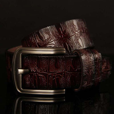 coffee crocodile belt mens