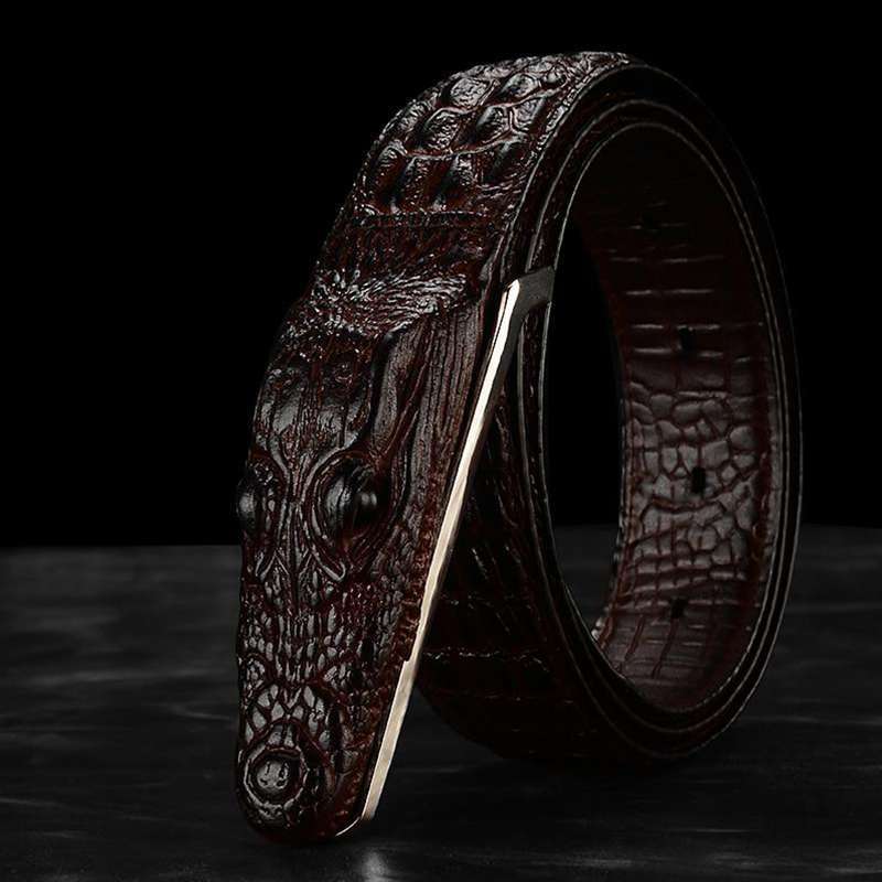 crocodile leather belt