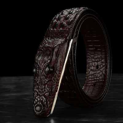 crocodile leather belt