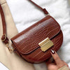 light brown croc effect shoulder bag