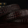 model crocodile leather belt