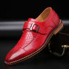 red crocodile leather shoes men