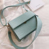 turquoise crocodile shoulder bag