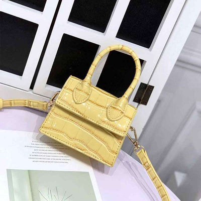 yellow mini croc bag